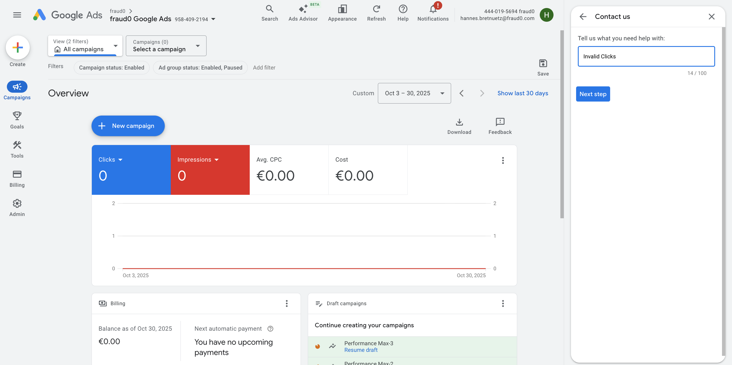fraud0 - Google Ads Invalid Clicks Search in Contact Us