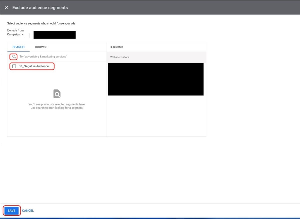 Step11 Audience Exclusion