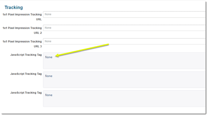 The Trade Desk implementation screen
