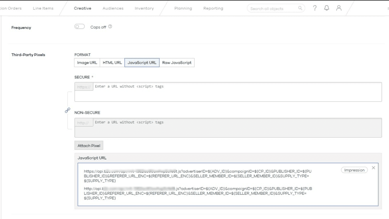 Xandr implementation screen