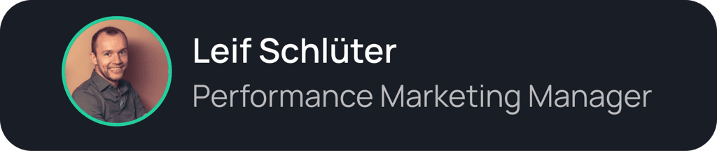 Leif Schlüter, Performance Marketing Manager